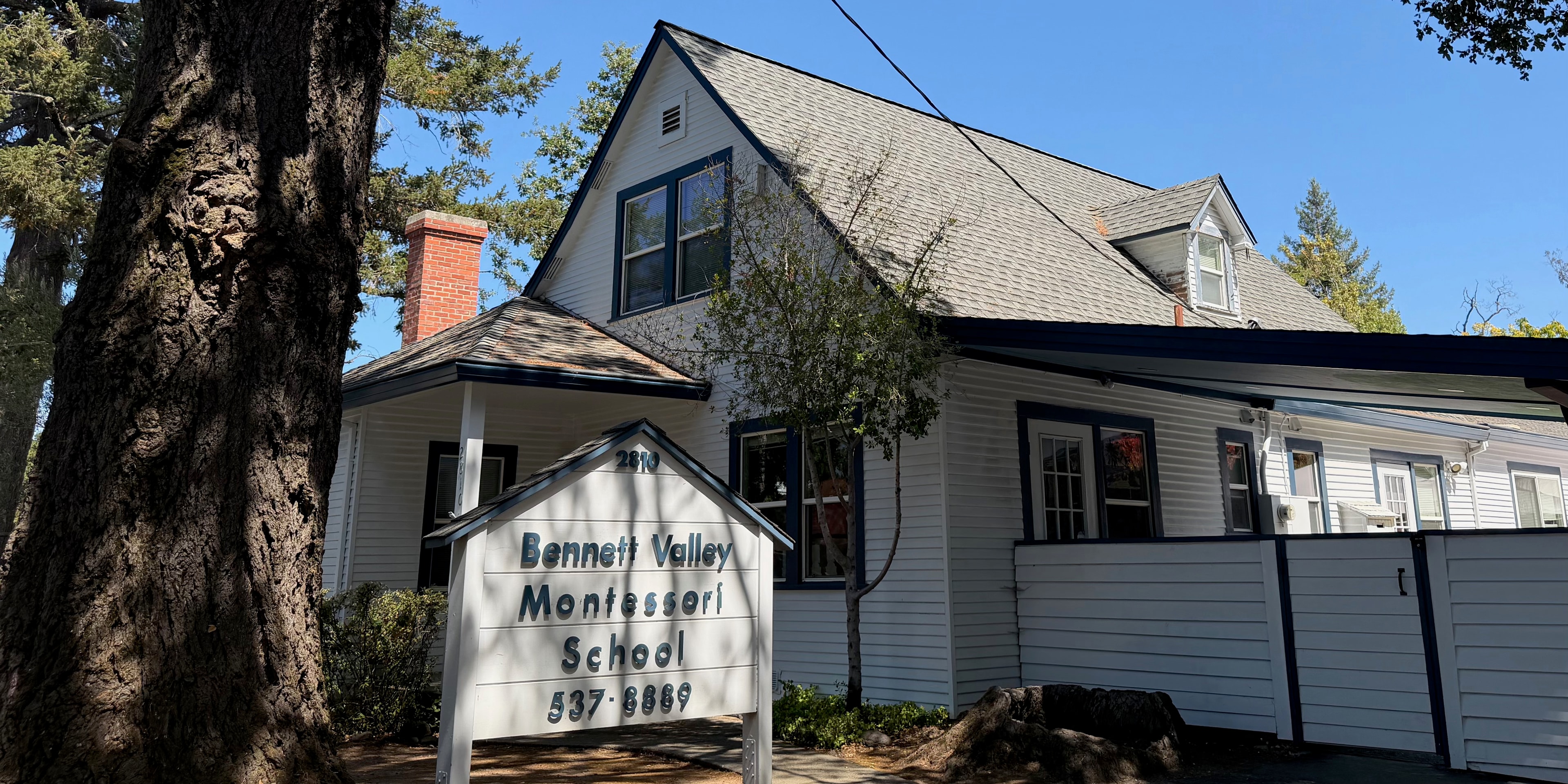 South front of Bennett Valley Montessori School