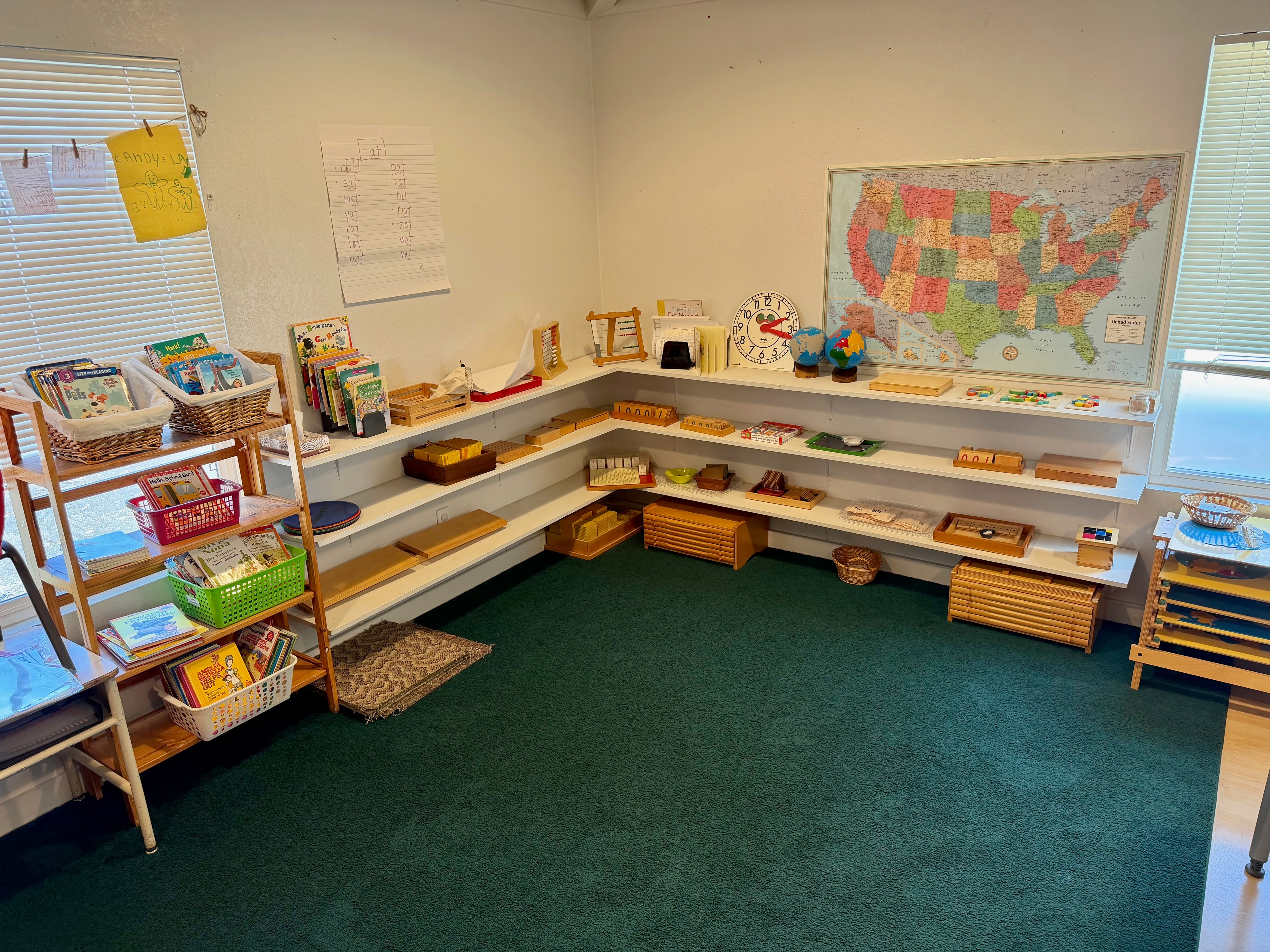 Kindergarten classroom at Bennett Valley Montessori School