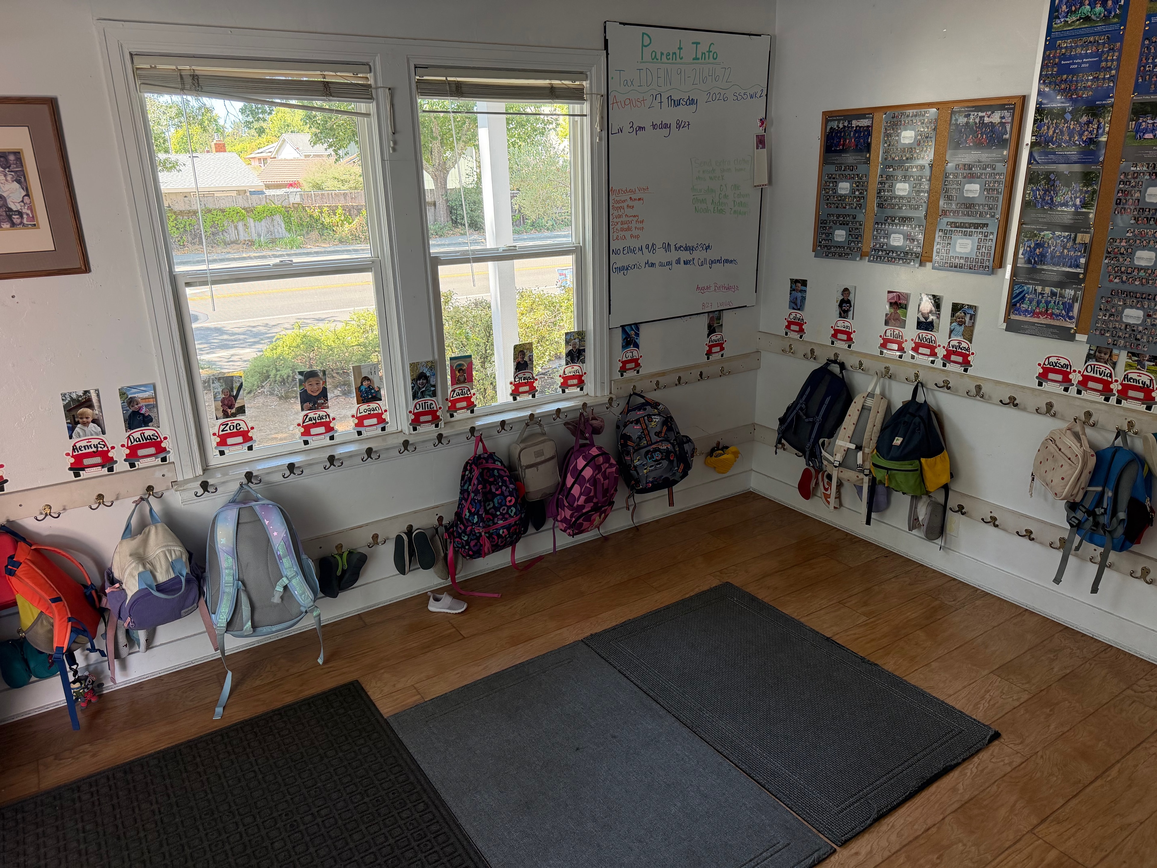 Lunch area at Bennett Valley Montessori School