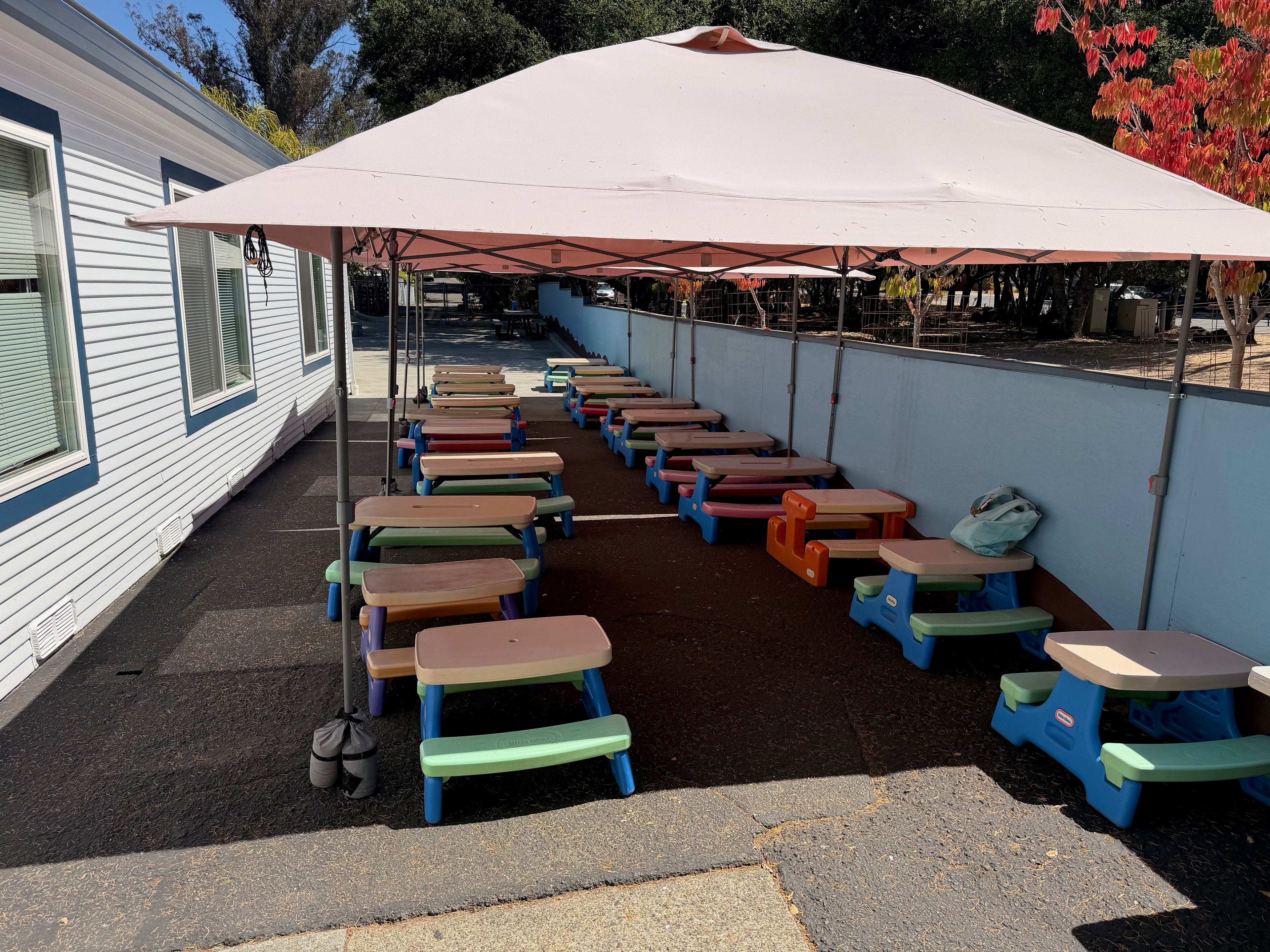 Slipper room at Bennett Valley Montessori School
